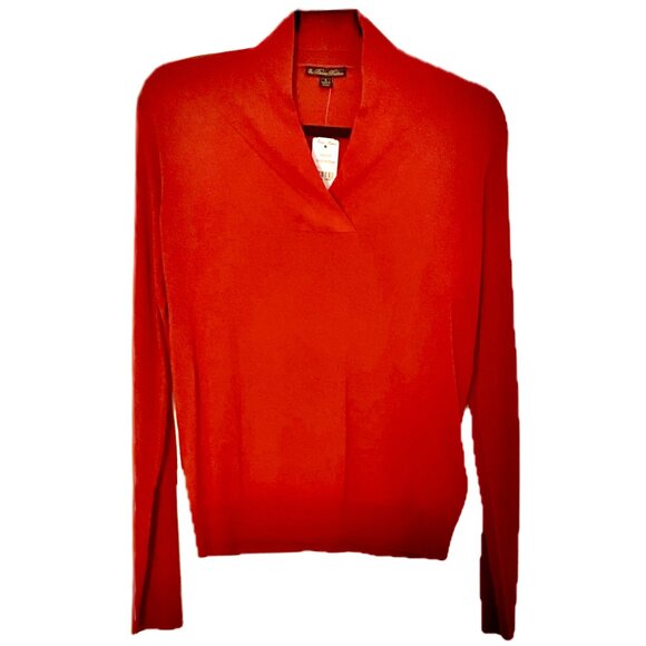 Brooks Brothers Sweaters - Brooks Brother Premium Red Cashmere Sweater V-Neck Womens S  NEW